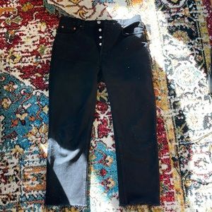 Redone vintage black jeans